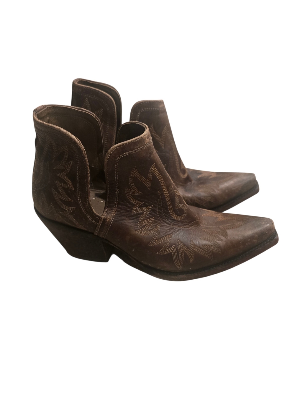 Ariat Dixon Western Ankle Boot - Brown - Picture 2 of 7